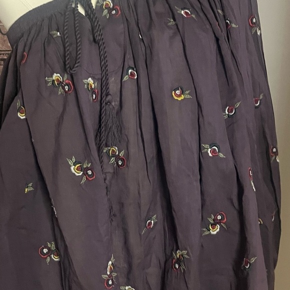 Boho embroidered pheasant blouse by Kyla Seo hand embroidered NWT - Picture 5 of 16